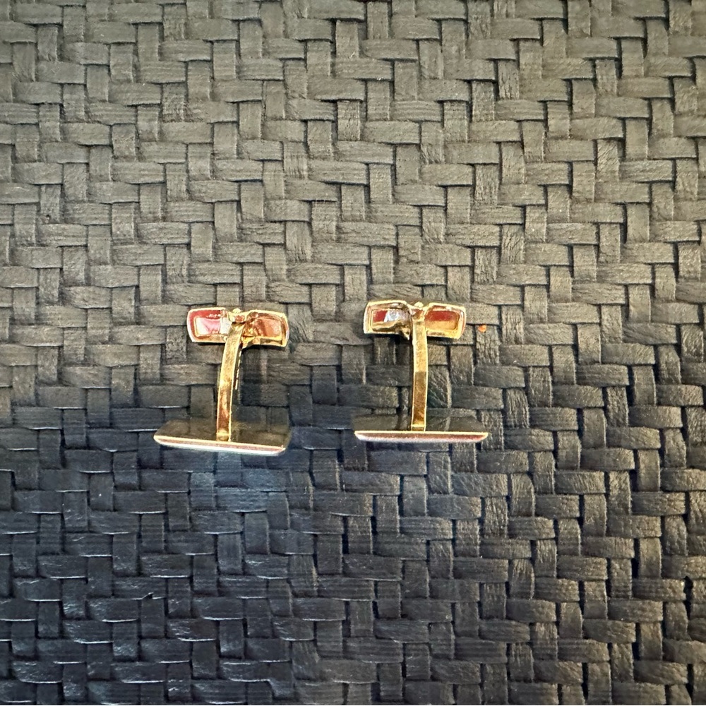 Silver Rectangle Cufflinks - image 4